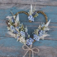 Pampas Prairie Sky Willow Heart Wand