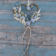 Pampas Prairie Sky Willow Heart Wand