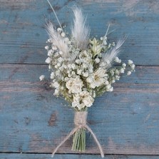 Pampas Boho Purity Buttonhole