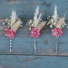 Pampas Boho Candyfloss Hair Grips Set of 3