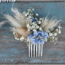 Pampas Boho Blues Hair Comb