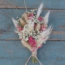 Pampas Boho Candyfloss Lapel Corsage