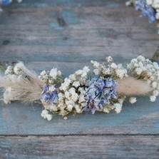 Pampas Boho Blues Hair Crown