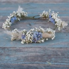 Pampas Boho Blues Hair Crown