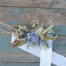 Pampas Prairie Sky Wrist Corsage