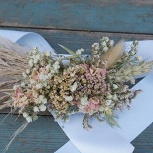 Pampas Prairie Blush Wrist Corsage