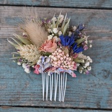 Cornflower Rose Carnival Hair Comb
