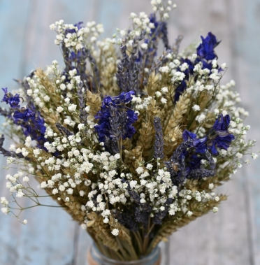Lavender Twist Blues Jar Posy