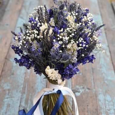Tonal Twist Blue Wedding Bouquet