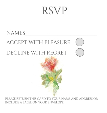 Pack of 12 Carthamus Orange Wedding Invitations