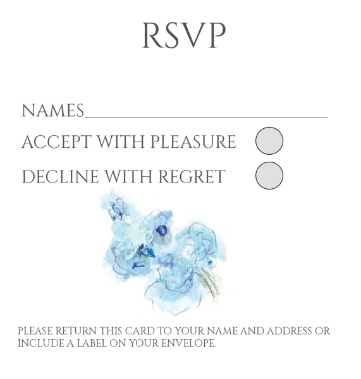 Pack of 12 Larkspur Blue RSVP Cards