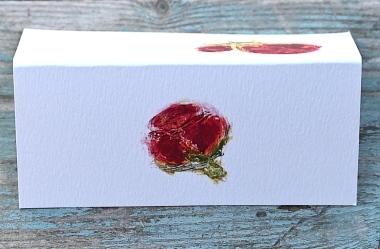 Pack of 12 Rose Red Folded Place Name Cards