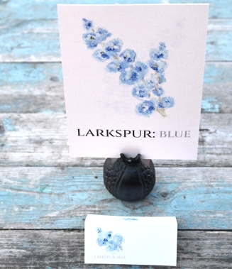 Pack of 12 Larkspur Blue Folded Place Name Cards