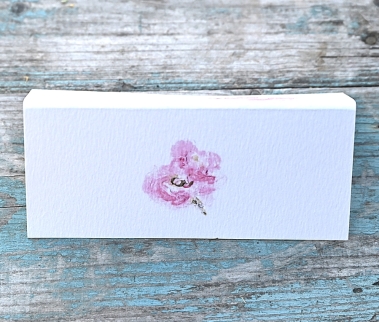 Pack of 12 Larkspur Pink Folded Place Name Cards