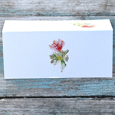 Pack of 12 Carthamus Orange Folded Place Name Card