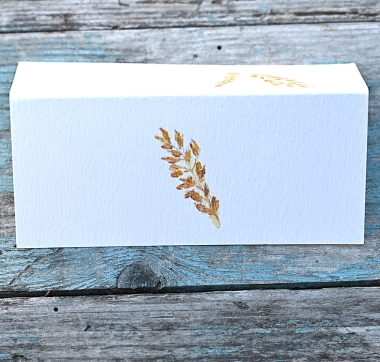 Pack of 12 Grains Wheat Oats Folded Place Name Card