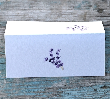 Pack of 12 Lavender Folded Place Name Cards