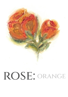 Rose Orange Table Name A5 Double Sided Card