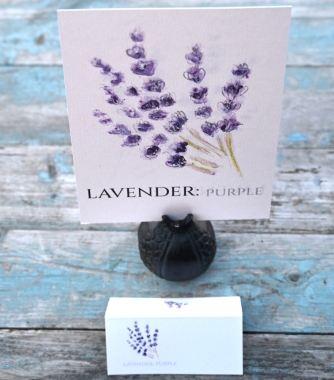 Lavender Table Name A5 Double Sided Card