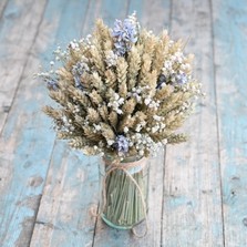 Boho Blues Jam Jar Posy