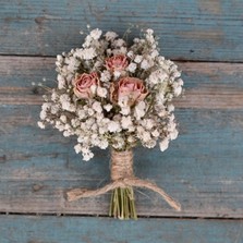 Boho Blush Pink Rose Buttonhole