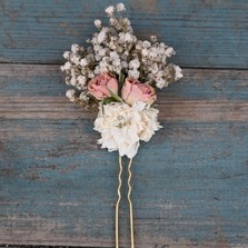 Boho Blush Rose Hair Pin