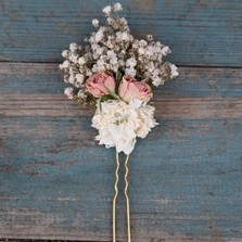 Boho Blush Rose Hair Pin