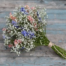 Boho Candy Blues Wedding Bouquet