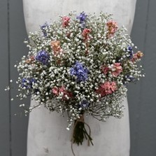 Boho Candy Blues Wedding Bouquet