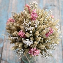 Boho Candyfloss Jam Jar Posy