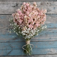 Boho Pink Larkspur Cloud Wedding Bouquet