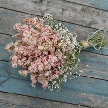 Boho Pink Larkspur Cloud Wedding Bouquet