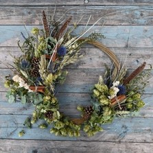 Christmas Dried Flower Hedgerow Large Wreath