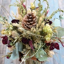 Christmas Dried Flower Red Rose Large Bouquet