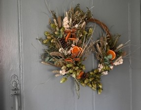 Christmas Dried Flower Rustic Country Large Wreath