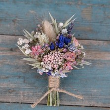 Cornflower Rose Carnival Buttonhole