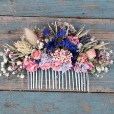 Cornflower Rose Carnival Hair Comb