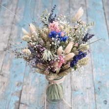 Cornflower Rose Carnival Jam Jar Posy
