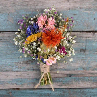 Elopement Bridal Bouquet FREE Buttonhole Fiesta Brights