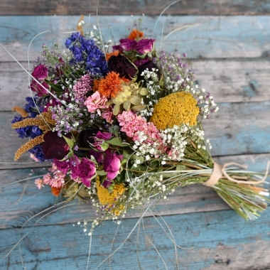 Elopement Bridal Bouquet FREE Buttonhole Fiesta Brights