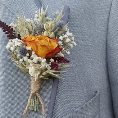 Elopement Bridal Bouquet FREE Buttonhole Woodland Sunset