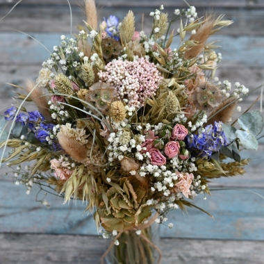 Hydrangea Blush Rose Blues Jar Posy