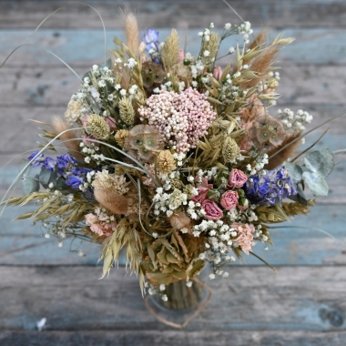 Hydrangea Blush Rose Blues Jar Posy