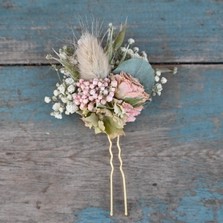 Hydrangea Blush Rose Hair Pin