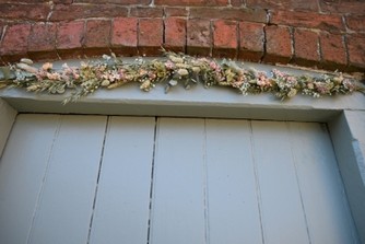 Hydrangea Blush Rose Narrow 3 foot Garland