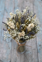 Lavender Twist Baby's Breath Jar Posy