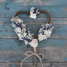 Lavender Twist Babys Breath Heart Wand