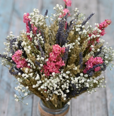 Lavender Twist Pinks Jar Posy