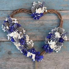 Lavender Twist Thistle Heart Cake Topper