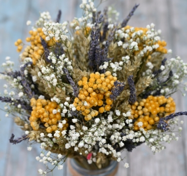 Lavender Twist Yellows Jar Posy